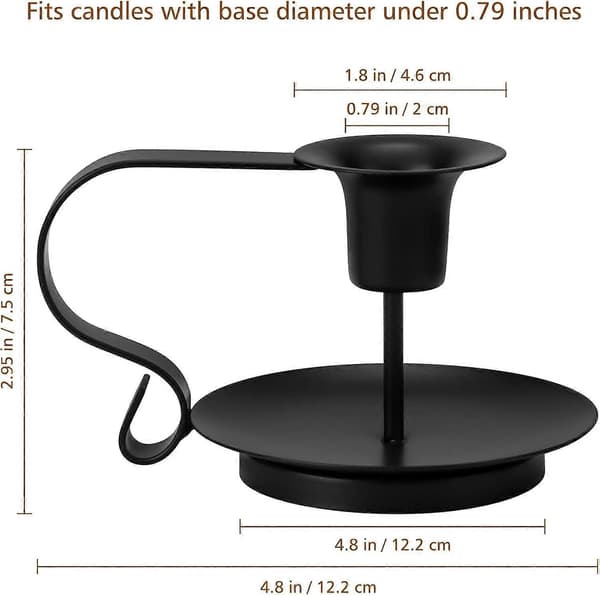 Wrought Iron Candlestick for Taper Candles, Black Candle Holders, Candle Holders for Wedding, Dinner, Party Decorations