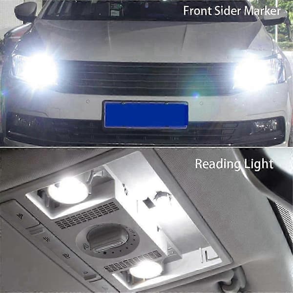 40 pcs 6000K Canbus T10 168 194 W5W Dome Lighting Side Marker LED Bulb White