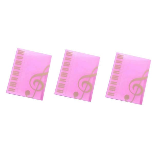 3-pack Music Folder Personal Music Folder, Piano Music Folder, Fits A4 Size, Writable & Removable Choir Folder C