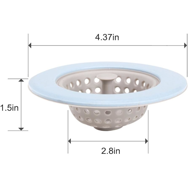 4-pack Silicone Kitchen Sink Strainer, 4.5\" Diameter Large