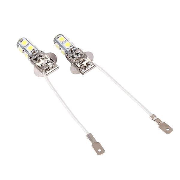 9SMD, 2x H3 5050 Hvit 9 SMD LED Xenon DC12V Bil Tåkelys LED-lamper 6500K, H3 9SMD
