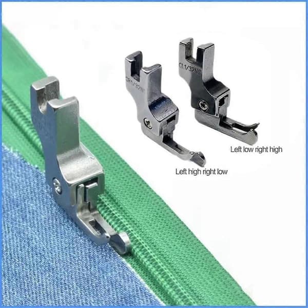 2 stk. Smal Guide Trykfod Industriel Symaskine Fødder Lynlås Universal Trykfødder, CL1/16NS(0.2) Sølv Silver