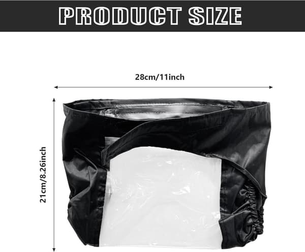 Waterproof Control Panel Cover, Black, Scooter Rain Cover, Protects Against Dust, Dirt, and Sun