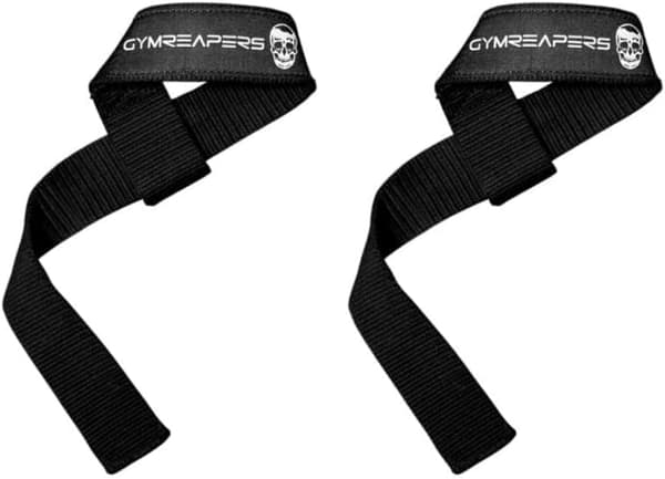 Gymreapers Lifting Straps for Weightlifting, Bodybuilding, Strength Training Black