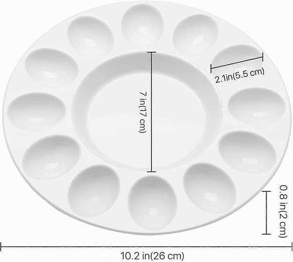 Fylld Äggbricka - Vit Keramisk Porslin 12 Koppar Ägg (2-pack) Serveringsbricka Cateringfat för Hårdkokta Fyllda Ägg, Påskäggshållare & Efterrätter