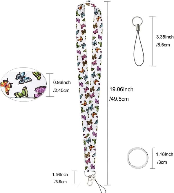Stylish lanyard for keys, wallet, ID card holder