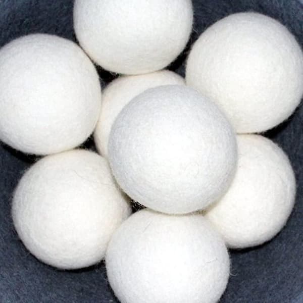 6 stk Tørketrommelballer Ull Tørketrommelballer, Diameter 7cm