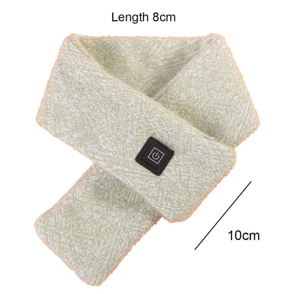 Small Fresh Scarf USB Charging Heating Winter Cold Protection Green