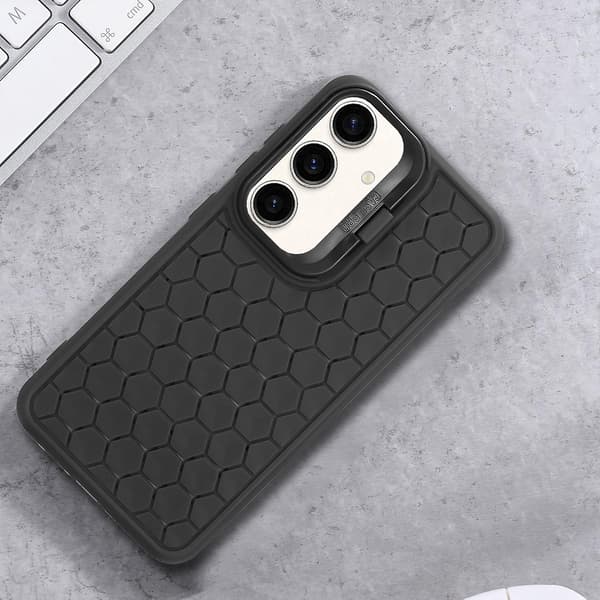 For Samsung Galaxy S24 5G Honeycomb Radiating Lens Holder TPU-mobilskall