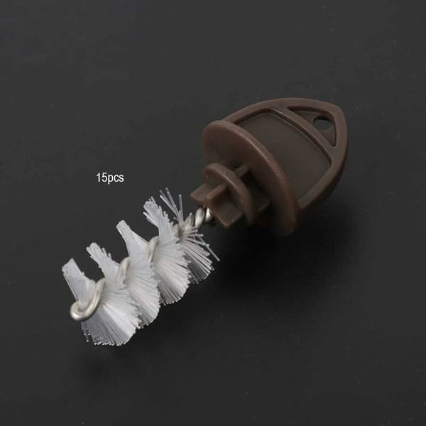 Ölkranlock Kranborste Skyddskåpa Hemtillbehör Ölbryggning 15-pack (Borstdiameter 14 mm, Brun)