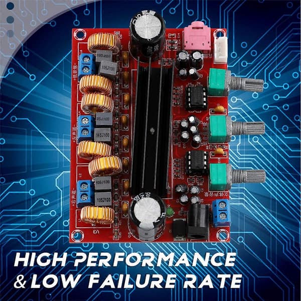 XH-M139 Lydforsterkerkort 2x50W+100W 2.1 Kanal Forsterkermoduler DC 12-24V for Lydsystem DI