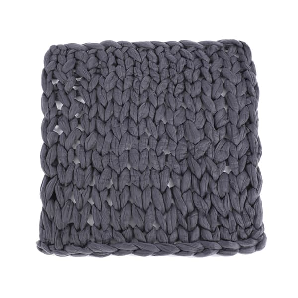 Knitted Chunky Plush Sofa BLANKET Warm Soft Super Large Bulky (Grey 60 * 60cm / 23.6 * 23.6in)