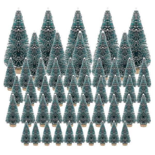 50 st Miniatyr Konstgjorda Julgranar Små Snöfrostade Granar
