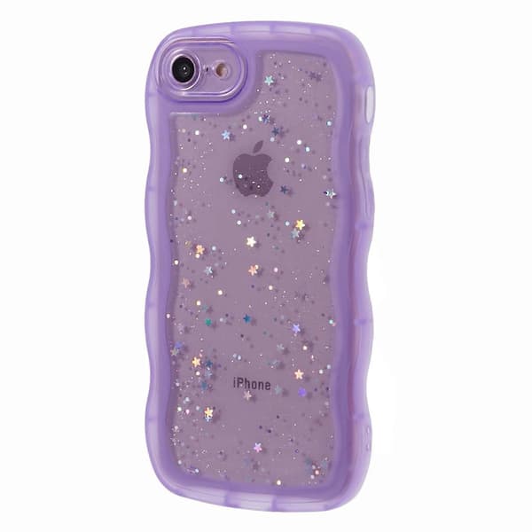 JTW-serien Cover til iPhone 7/8/SE (2020)/SE (2022) Glitterstjerner Bølget Kant TPU-beskyttelse Multicolor Style B Multicolor Style B
