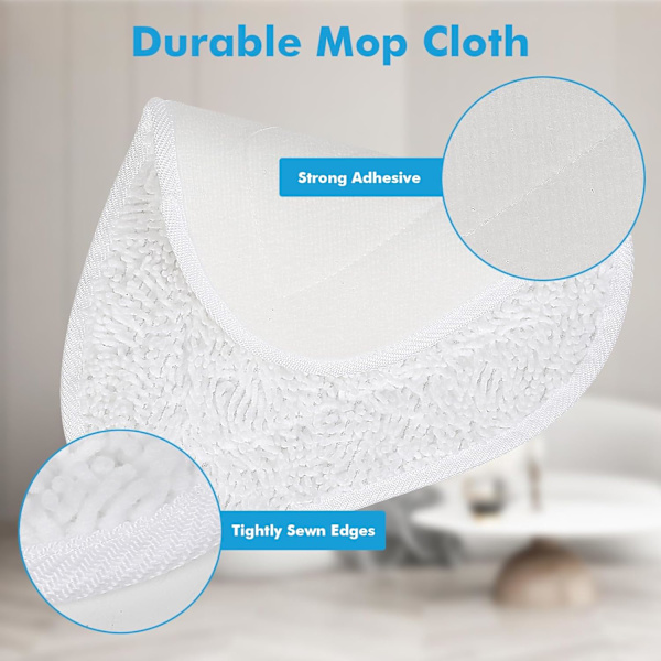 Reservedele til dampmoppe, hvide mikrofiberklude kompatible med Vileda dampmopper (4-pak - Hvid)