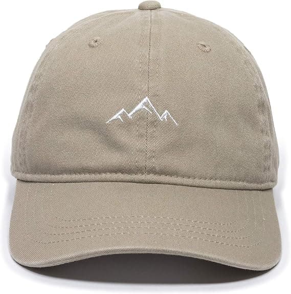 Mountain Dad Hat - Ustruktureret blød bomuldskasket (Khaki)
