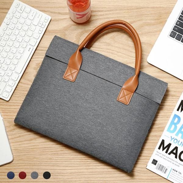 13 14 15 tommer Laptop Sleeve Håndtaske SORT 14 tommer - spotudsalg