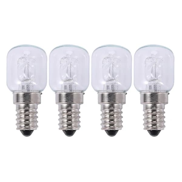 4X E14 Høytemperatur Glødelampe 500 Grader 25W Halogen Boble Ovnslyspære E14 250V 25W Quartz Glødelampe