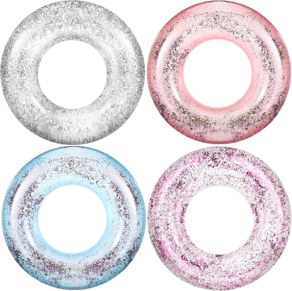 Transparent simring med skimrande paljetter, 30 cm innerdiameter (10-15 år)