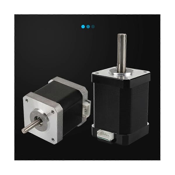 42 Stepper Motor Højde 48mm Motor med 1000XH2.54 Kabler til 3D-printer Ekstruder - Sølv