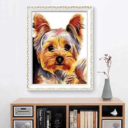 5D DIY Diamantmaling Voksne Børn Maleri Sæt Hund Fuld Diamant Broderi