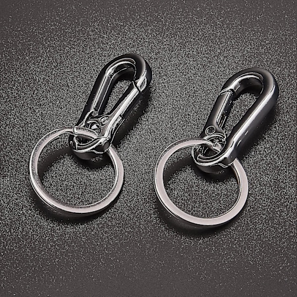 Metal Keyring Keychain Key Ring Chain Hook Organizer, 2 Pack