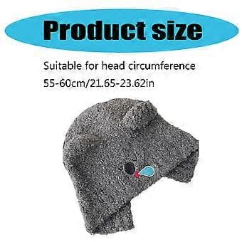 Koala Plys Øreklap Hat Unisex Modehat Blød Behagelig Varm Vinterhat til Mænd Kvinder Børn Hvid (Hvid)