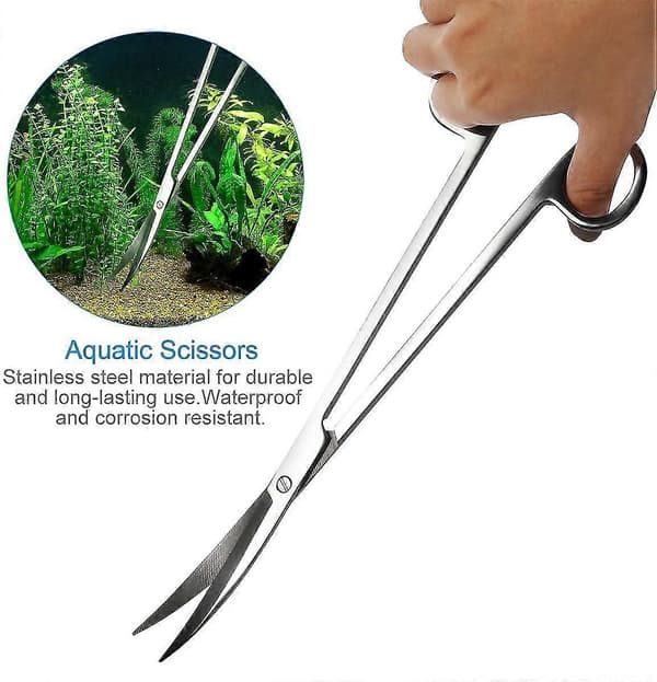 Akvarium Aquascaping Kit 5 i 1 Rustfrit Stål Akvarietank Vandplanteværktøj Sæt Tang Saks Spatel