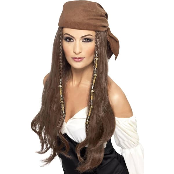 Smiffys Piratperuk Set One Size Brun Ögonbryn Brun One Size Brun One Size Brown One Size