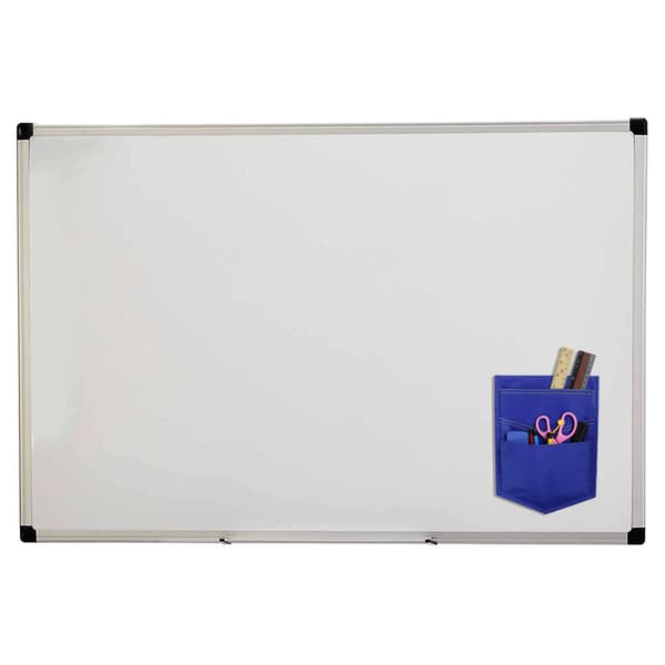 1 stk blå magnetisk whiteboardlomme Magnetisk festbar