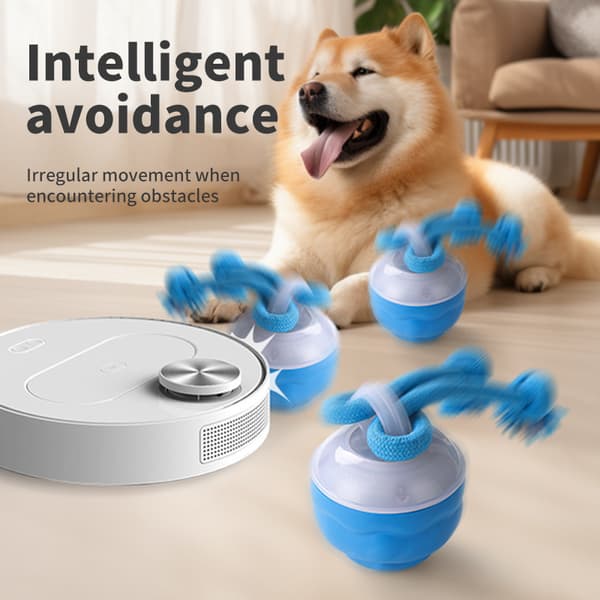 Interactive Dog Toy Ball - Rechargeable Rolling Ball with Tail for Small & Large Dogs, Relieves Boredom