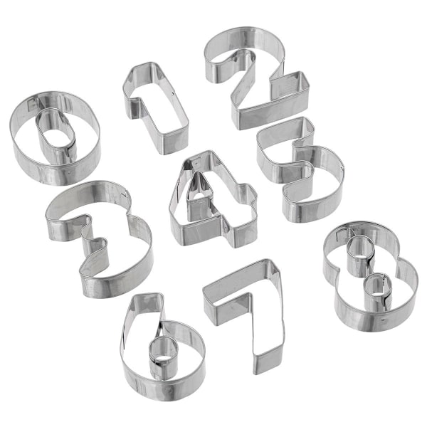 Kakeformer i 35-pakning – tall og bokstaver Silver silver
