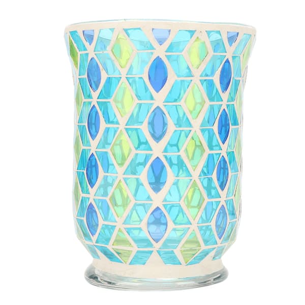 Mosaic Candle Holder Handmade Exquisite Windproof Glass Candle Holder Tealight Holder for Cafes Bars