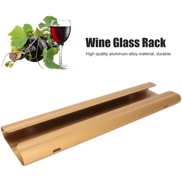 Kitchen Storage Accessories, Upside Down Wine Glass Rack, Utensil Holder, Home Kitchen Cabinet, Bar Decor, Bronze.