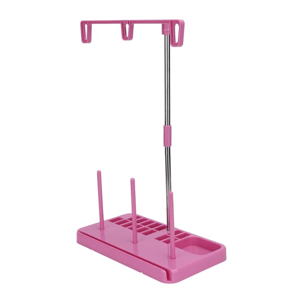 Trådstativ 3 spoler Holder Lett Wright Husholdningssymaskinverktøy for quilting DIY Rosa
