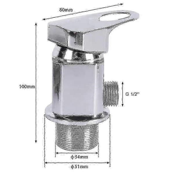 Til krom campingvogn autocamper bruseblanderudløb 1/2 med 1500 mm push-fit slanger