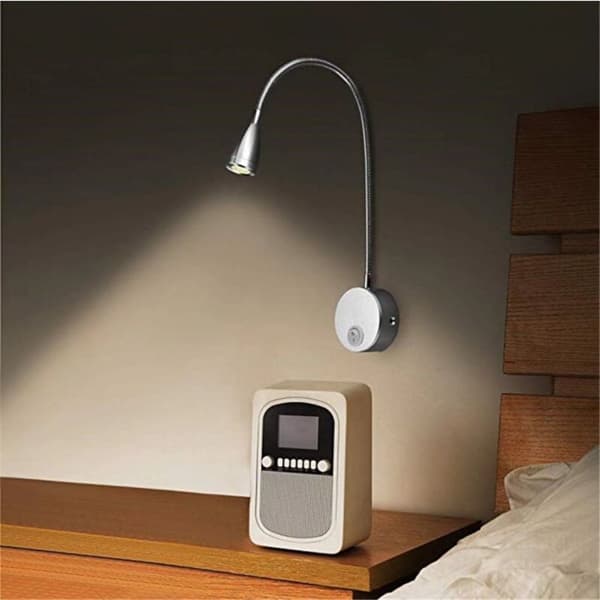 (4000K) LED-lamper (varmhvit-sølv), LED-rørvegglampe 3W soverom