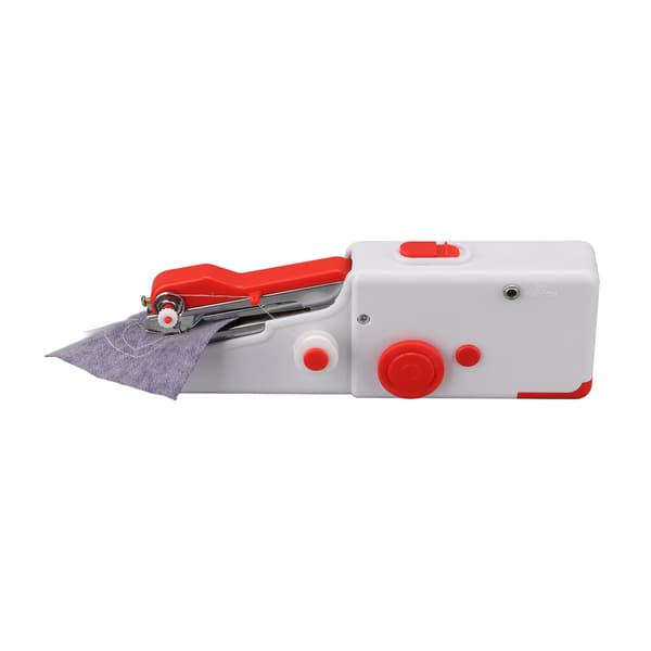 Handheld Sewing Machine Mini Professional Battery Powered Ergonomic Portable Electric Sewing Machine for Beginners Red