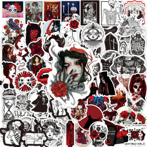 Skräck klistermärken | 100 st | Thriller Skräckfilm Killer Roll Character Stickers Terro-100