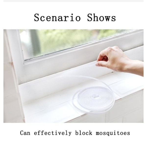 Myggnät / Insektsnät till fönster - 130x150SYSL - Klippbar - Mygg Vit