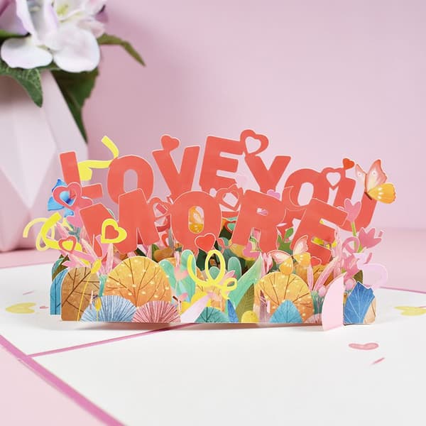 3D Pop Up Wedding Card 15*20cm, Anniversary Greeting Card with Envelope, Romantic Pop-up Invitation Card for Valentine's Day, Gift-