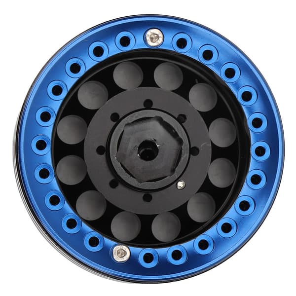4 stk. 1,9 tommer aluminium Beadlock fælge nav til SCX10 1/10 RC bæltebil (sort blå)
