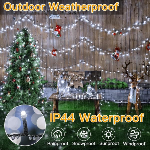 Ollny Christmas Lights, 500LED 164FT Long Christmas Tree Lights with 8 Cool White