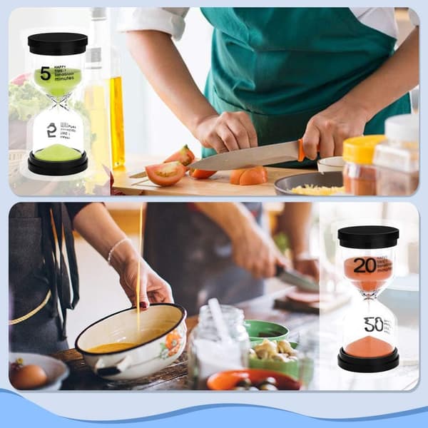 Timeglas Sandur, 4 Farver Timeglas Glas 3 Minutter 5 Minutter 10 Minutter 20 Minutter til Tandbørste til Børn/Spil/Hjem/Kontor/Klasseværelse