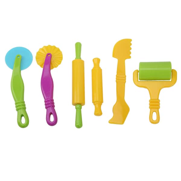 6 st/set Kids Art Clay Tool Set DIY Dough Modeling Tools Kit för Barn Småbarn
