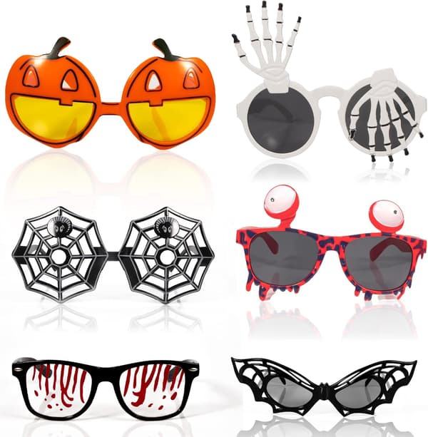 6-pakning Halloween-festbriller Nyhet Halloween-fest
