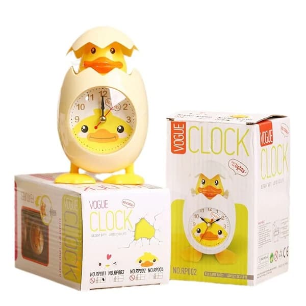 Creative Cartoon Eggshell Chicken Alarm Clock Student Gift Children's Room Bedside Ornaments Kids Birthday Gift