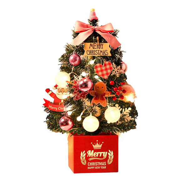 Mini Desktop Christmas Tree Decor Durable Christmas Tree Figurines for Christmas Parties