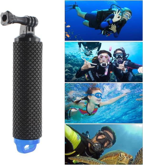 Blå Flytende Håndtaks Tripod Stick Vanntett Skumgrep Selfie Stang