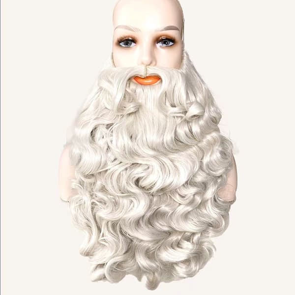 Santa Claus Beard Full Set High White Santa Claus Beard Full Set